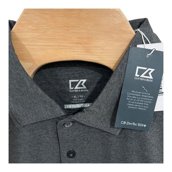 NWT Cutter & Buck Men's XL‎ Polo Shirt Comfort Dry Short Sleeve Golf Casual - Picture 9 of 9